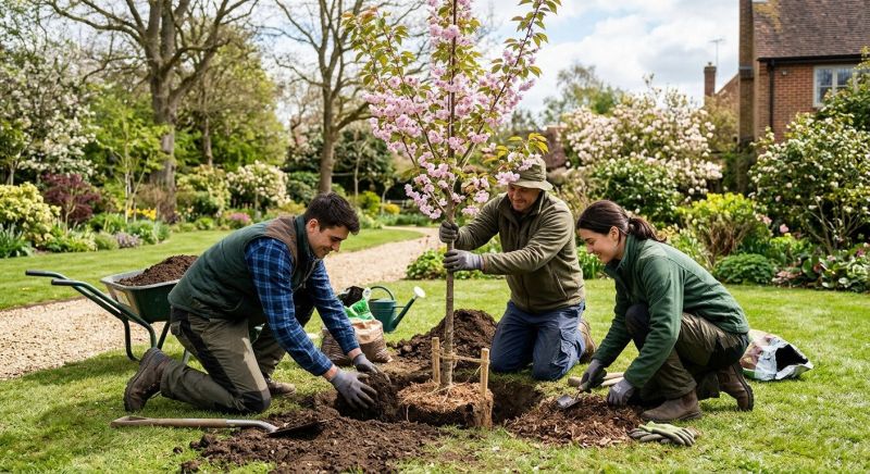 Japanese Cherry Tree Planting in Ventura County, CA